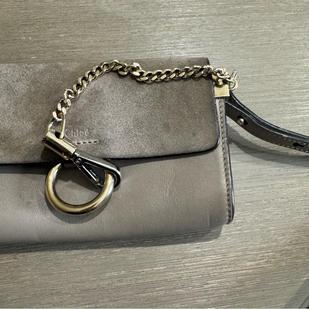 Chloe Mini Faye Crossbosy Bag Gray Side Bag - Picture 6 of 16